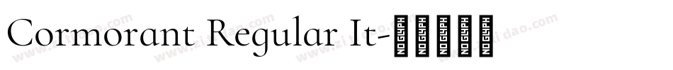 Cormorant Regular It字体转换